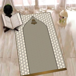Tapis de prière religieux fin, tapis imprimé : tapis de prière musulman, avec tapis à poils doux - Product Image 2