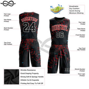 Uniforme vierge de basket-ball pour jeunes réversible personnalisé ensemble de vêtements de basket-ball de conception respirante pour adultes - Product Image 6