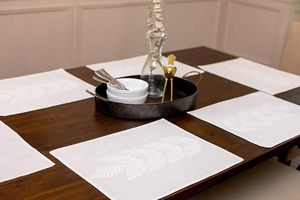 Tapis napperons cuisine napperon caboteur coton lin broderie Pad plat tasse à café tapis de Table décor à la maison OEM - Product Image 5