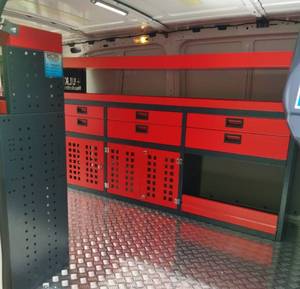 Premium OEM Mobile Workshop Van Shelving System with <b>Tool</b> Drawers Storage <b>Cabinets</b> for Commercial Service Vehicles - Product Image 4