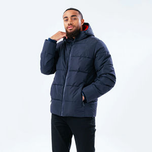 Chaqueta acolchada de burbujas con cuello levantado fino transpirable a prueba de viento personalizado de invierno para hombre al por mayor características ecológicas de secado rápido - Product Image 1