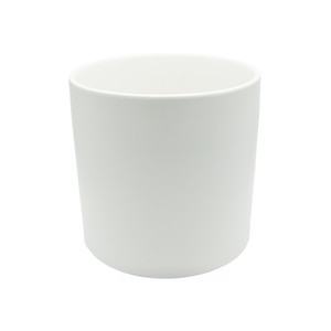 CYL7507WT - Vase cylindrique en céramique blanche - 6,75H - Product Image 1