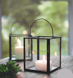 ที่ใส่แก้วเฮอริเคนกรอบโลหะสีดำที่ใส่ชาสำหรับงานแต่งงานและของตกแต่งคริสต์มาส - Product Image 3