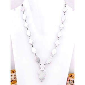 Collier artisanal géométrique multi-pierres et argent sterling du sud-ouest, idéal pour un cadeau - Product Image 4