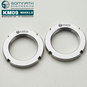 Tuercas de bloqueo KM09 de alta calidad M45X1.5 Tuerca de bloqueo de eje de rodamiento métrico de precisión para montaje seguro de acero inoxidable - Product Image 5
