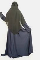 Abaya pour femmes musulmanes, style turc, longueur maxi, légère, respirante, extensible dans quatre directions, polyester, couleur unie, col en V