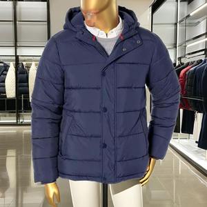 Veste d'hiver à bulles pour hommes Manteau imperméable à capuche en polyester avec fermeture à glissière Tissu en toile - Product Image 1