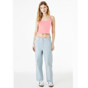 Bella Canvas Pink Blend Color MUJER MICRO RIB SPAGHETTI STRAP TANK Scoop Neck Recortada Sin mangas Camiseta sin mangas transpirable - Product Image 5