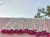 Kuncup teratai dan daun melati hiasan dinding Garland Dekorasi Rumah bunga dinding seni dekorasi Natal botani gantung dinding