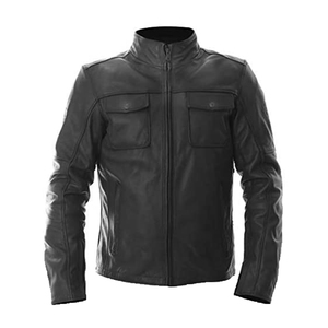 Blouson de moto en cuir pour homme, personnalisé, rétro, noir, prix de gros - Product Image 1
