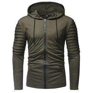 Sudaderas con Capucha de Algodón, Manga Larga, Estilo Casual Urbano para Invierno, Color Sólido, con Cierre, Ropa para Hombre, Sudaderas en Venta - Product Image 5