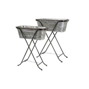 Collapsible Luxury Stainless Steel Eco-Friendly Beverage Tub Stand Customizable Easy Carry Portable <b>Ice</b> <b>Bucket</b> for Home Wedding - Product Image 1