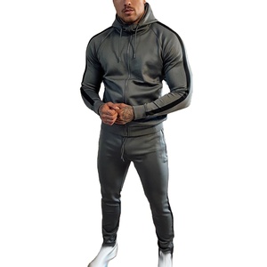 Sudadera con capucha para hombre, jersey en blanco con logotipo personalizado, de algodón liso, ajustada, para correr, logotipo personalizado de alta calidad - Product Image 1