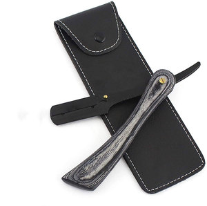 Rasoir à gorge droite de style vintage SHAVETTE RASOI manche en bois lame en acier inoxydable pour le rasage humide Salons de coiffure - Product Image 1