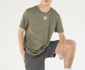 Camisas de calle informales de secado rápido de talla grande de microfibra de manga corta con hombros caídos y estampado personalizado para hombre al por mayor - Product Image 3