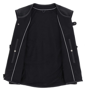 Novedad de 2025, chaleco de cuero sintético ecológico de invierno de tamaño personalizado para hombre, ropa de abrigo de alta calidad - Product Image 6