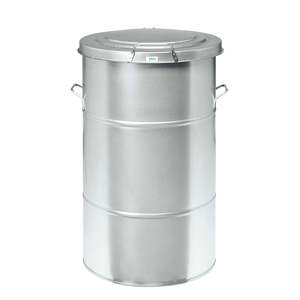 Contenedor de Basura de Acero Galvanizado de 115L KM115GF con Ruedas para Gestión de Residuos Públicos, Modelo Apilable - Product Image 1