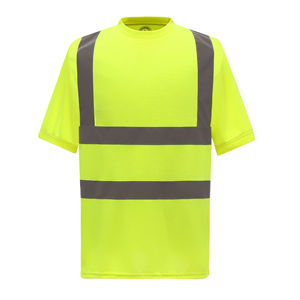 T-shirt de sécurité haute visibilité à manches courtes pour homme de bonne qualité, réfléchissant, respirant et durable - Product Image 5