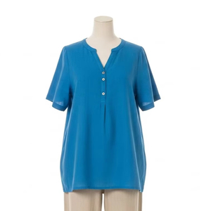 Blusas de Verano de Lino y Algodón Ecológicas, Tejido Ligero, Suave y Transpirable, Ropa Casual para Mujer, Suministro al por Mayor - Product Image 1