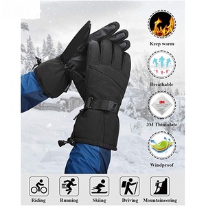 Guantes de esquí de dedos completos ajustables a prueba de viento impermeables para snowboard para hombre - Product Image 4