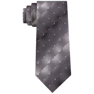 Cravatta da Uomo Van Heusen Pizarroso Geo Nera in Microfibra con Stampa Jacquard, Logo Personalizzato, Stile Formale, Taglia Regolare, Confezione Regalo - Product Image 1