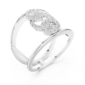 Bague de fiançailles en or blanc 14 carats avec diamant rond cultivé en laboratoire pour femme |   Nouveau diamant cultivé 0,29 carat vintage certifié IGI - Product Image 6