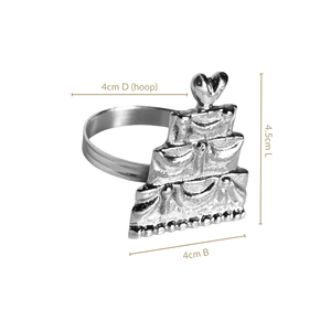 Ensemble de 6 anneaux de serviette en laiton vintage de luxe durables pour mariages et restaurants - Product Image 5