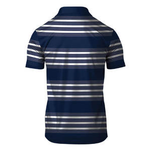 Camiseta de manga corta de color sólido con logotipo impreso y bordado de diseño personalizado para Polo, ropa de trabajo deportiva y de negocios - Product Image 2