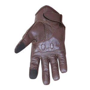 Gants de moto d'hiver en cuir véritable Vintage Biker Knuckle Motorcycle Auto Racing Wear Gants en cuir pour hommes - Product Image 4
