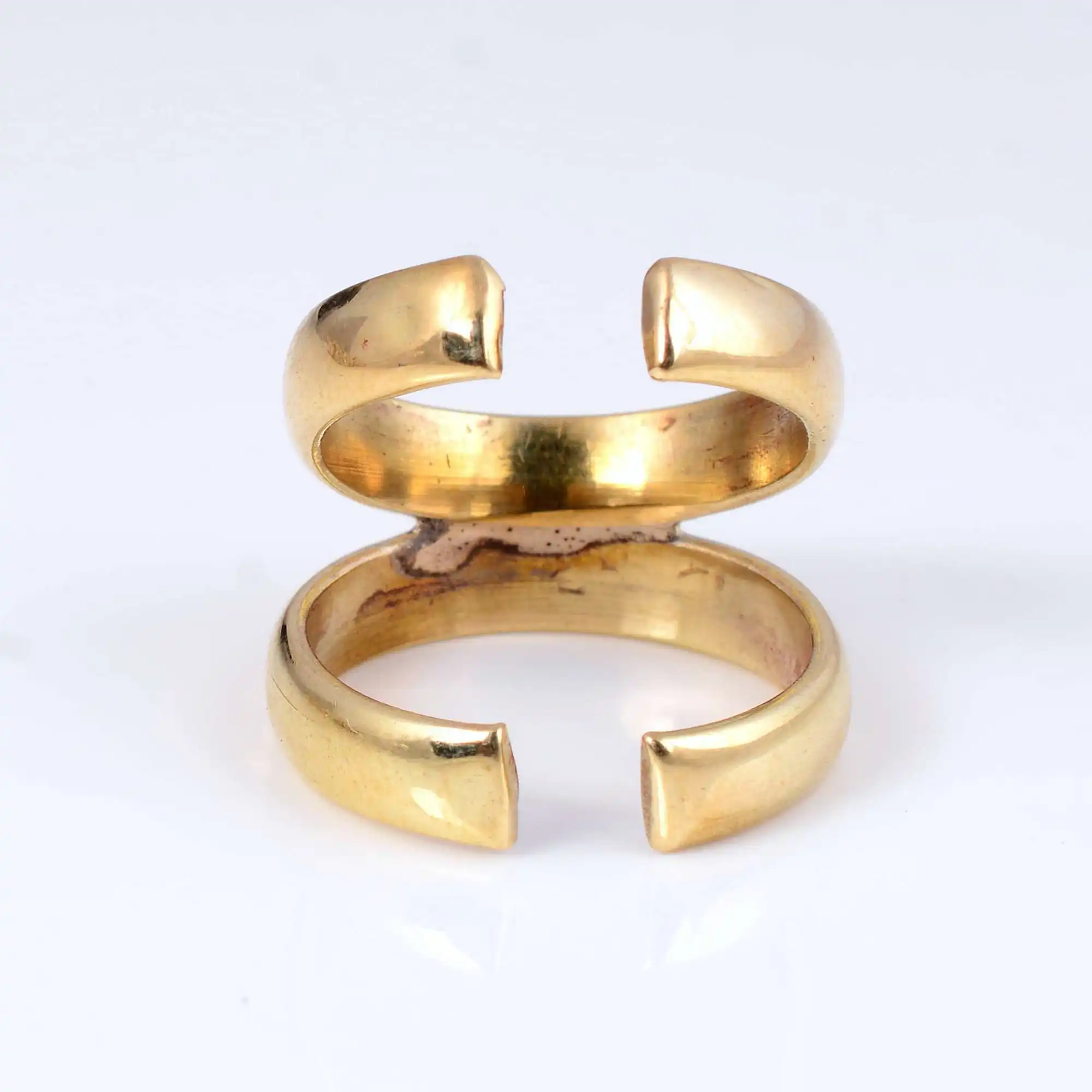 Sieraden Groothandel 18K Vergulde Onregelmatige Gladde Knuffel Rvs Ringen Voor Vrouwen Ringen
