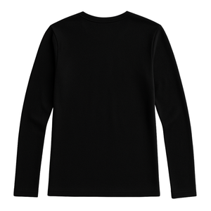 T-shirt à manches longues et col rond pour femme, 100% coton biologique de luxe, pré-rétréci, certifié GOTS, coupe classique, doux et premium - Product Image 2