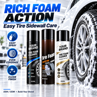 Nettoyant Mousse pour Pneus OEM ODM 650ml à Base d'Huile, Spray Brillance pour Pneus de Voiture, Mousse Riche, Nettoyage, Brillance, Protection, Marque Privée, Entretien Automobile