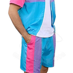 ชุดวิ่งออกกำลังกายฤดูหนาวแบบมีซิปเต็มตัว ผ้าฟลีซแห้งเร็ว ผลิตจากโพลีเอสเตอร์/คอตตอน ชุดกันลมสองชิ้น พร้อมป้ายแบรนด์ส่วนตัว - Product Image 6