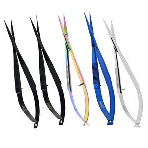 Cuchillas rectas de alta calidad, tijeras recortadoras de cejas, tijeras de resorte, ayuda para dar forma a las pestañas, herramienta de aseo de cejas antideslizante - Product Image 1