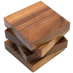 Colección de Posavasos de Madera Diseñados para Bebidas Frías/Calientes, Estilo Contemporáneo, Color y Tamaño Personalizables, Forma Cuadrada Resistente para Uso Comercial - Product Image 3