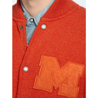 Veste fine en toile de laine personnalisable pour homme, style Letterman, noire, avec broderie logo universitaire et patchs longs en chenille, patchwork
