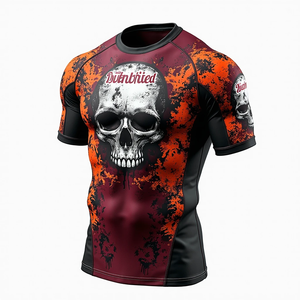 Personalizado MMA Rash Guard manga larga o corta equipo de compresión diseñado y control de humedad kimono de jiu jitsu - Product Image 5