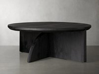 Table basse contemporaine moderne en bois massif avec hauteur réglable et cadre en bois massif en noir pour meubles de salon