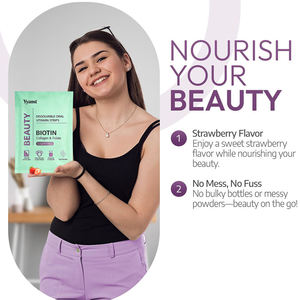 OEM/ODM Bandes orales à action rapide au goût de fraise douce, favorisant la santé des cheveux, de la peau et des ongles, avec collagène et biotine. - Product Image 5