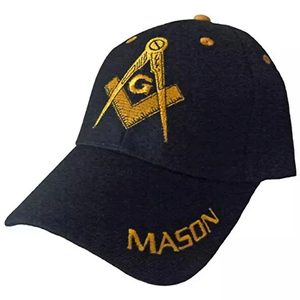 Gorra Deportiva Personalizada Master Masons 2026 de 5 Paneles, Amarilla, con Símbolo Masónico Bordado, Diseño de Letras Hip Hop, Venta al Por Mayor - Product Image 1