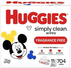Toallitas Húmedas para Bebé HUGGIES Simply Clean, 11 Paquetes con Tapa Abatible, Blancas Sin Perfume, 704 Unidades - Product Image 3