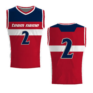 Maillots de basket-ball imprimés en gros avec un design personnalisé, dotés de propriétés respirantes, anti-UV et évacuant l'humidité, et d'une option de taille plus - Product Image 1