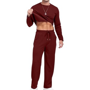 Chándal para hombre, jersey de manga larga de 2 piezas, chándal para correr, chándal informal Atlético - Product Image 5