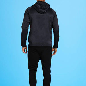 Ensembles de coupe-vent noirs personnalisables |   Veste coupe-vent unisexe respirante en nylon pour l'été, avec capuche et short, personnalisable, active - Product Image 4