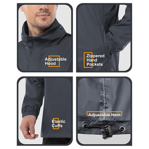 Chaqueta cortavientos Softshell para hombre personalizable impermeable a prueba de viento tiras reflectantes duraderas cremallera algodón servicio OEM/ODM - Product Image 5