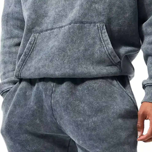 Sudadera con Capucha de Felpa 100% Algodón con Lavado Ácido para Hombre, Estilo Urbano Informal, Ecológica, Cómoda, para Uso Diario - Product Image 4