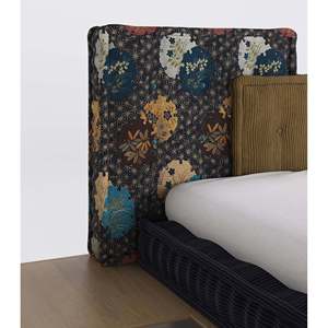 Cama con plataforma Kenzo Mah Jong, diseño moderno y elegante con cama tapizada suave, muebles de dormitorio contemporáneos con almacenamiento - Product Image 5