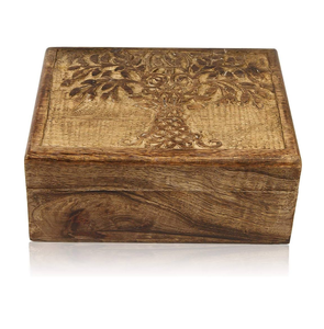 Boîte à bijoux en bois design forme carrée meilleure qualité Bracelet fabriqué à la main boîte à pendentif produit de vente chaud - Product Image 3