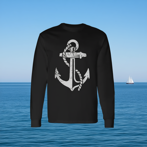 Maglietta a Maniche Lunghe da Marinaio con Ancora, Abbigliamento Promozionale per Capitano di Nave - Product Image 3