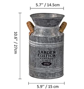 Prix de gros Fabrication Nouvelle Arrivée Pot De Fleur Pour La Décoration De Ferme À La Main De Bonne Qualité Métal Galvanisé Vase De Fleur - Product Image 4